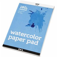 Cover Creativ Company Div. Zubehör für Wasserfarben Aquarellblock, Weiß, A5, 148x210 mm, 180 g, 20 Bl./ 1 Stk