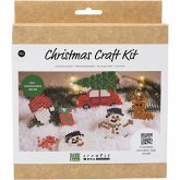 Creativ Company DIY Sets Fuse Beads Kreativ Set NABBI BioBeads, Weihnachtsauto, Rentier, Schneemann, Wichtel und Geschenk, Kreativ Box