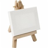 Creativ Company Mal-Leinwand Mini-Staffelei mit Leinwand, Weiß, , Größe 8x6x1 cm, H 11,5 cm, B 8 cm, 1 Stk Creativ Company Mal-Leinwand Mini-Staffelei mit Leinwand, Weiß, , Größe 8x6x1 cm, H 11,5 cm, B 8 cm, 1 Stk