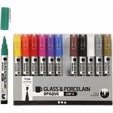 Creativ Company Glas-/Porzellanmalstifte Glas-/Porzellanmalstift, Sortierte Farben, Strichstärke 1-2 mm, Halbdeckend, 12 Stk, Kreativ Box Creativ Company Glas-/Porzellanmalstifte Glas-/Porzellanmalstift, Sortierte Farben, Strichstärke 1-2 mm, Halbdeckend, 12 Stk, Kreativ Box