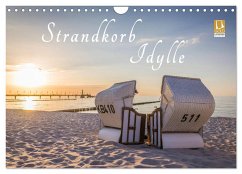 Strandkorb Idylle (Wandkalender 2025 DIN A4 quer), CALVENDO Monatskalender