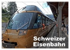 Schweizer Eisenbahn (Wandkalender 2025 DIN A2 quer), CALVENDO Monatskalender