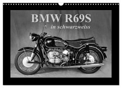 BMW R69S in schwarzweiss (Wandkalender 2025 DIN A3 quer), CALVENDO Monatskalender