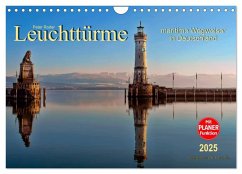 Leuchttürme - maritime Wegweiser in Deutschland (Wandkalender 2025 DIN A4 quer), CALVENDO Monatskalender - Calvendo;Roder, Peter