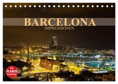 Barcelona Impressionen (Tischkalender 2025 DIN A5 quer), CALVENDO Monatskalender