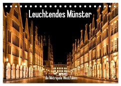 Leuchtendes Münster 2025 - die Metropole Westfalens (Tischkalender 2025 DIN A5 quer), CALVENDO Monatskalender - Calvendo;Budde, Matthias