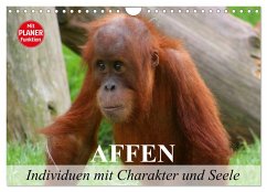 Affen - Individuen mit Charakter und Seele (Wandkalender 2025 DIN A4 quer), CALVENDO Monatskalender - Calvendo;Stanzer, Elisabeth