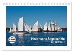 Historische Segelschiffe auf der Ostsee (Tischkalender 2025 DIN A5 quer), CALVENDO Monatskalender - Calvendo;Carina-Fotografie