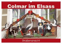 Colmar im Elsass - Straßenansicht (Wandkalender 2025 DIN A2 quer), CALVENDO Monatskalender