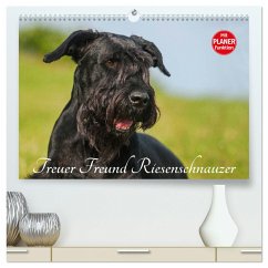 Treuer Freund Riesenschnauzer (hochwertiger Premium Wandkalender 2025 DIN A2 quer), Kunstdruck in Hochglanz