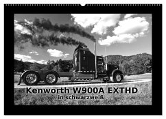 Kenworth W900A EXTHD - in schwarzweiß (Wandkalender 2025 DIN A2 quer), CALVENDO Monatskalender