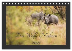 Das Weiße Nashorn (Tischkalender 2025 DIN A5 quer), CALVENDO Monatskalender