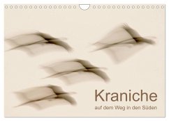 Kraniche auf dem Weg nach Süden (Wandkalender 2025 DIN A4 quer), CALVENDO Monatskalender