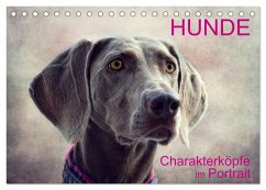 HUNDE-Chrakaterköpfe im Portrait (Tischkalender 2025 DIN A5 quer), CALVENDO Monatskalender