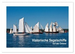 Historische Segelschiffe auf der Ostsee (Wandkalender 2025 DIN A2 quer), CALVENDO Monatskalender - Calvendo;Carina-Fotografie