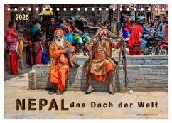 Nepal - das Dach der Welt (Tischkalender 2025 DIN A5 quer), CALVENDO Monatskalender