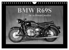 BMW R69S in schwarzweiss (Wandkalender 2025 DIN A4 quer), CALVENDO Monatskalender