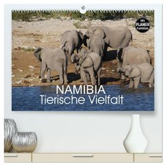 Namibia - Tierische Vielfalt (Planer) (hochwertiger Premium Wandkalender 2025 DIN A2 quer), Kunstdruck in Hochglanz - Calvendo;Morper, Thomas