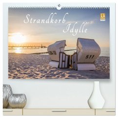 Strandkorb Idylle (hochwertiger Premium Wandkalender 2025 DIN A2 quer), Kunstdruck in Hochglanz - Calvendo;Müringer, Christian