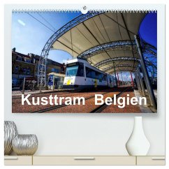 Kusttram Belgien (hochwertiger Premium Wandkalender 2025 DIN A2 quer), Kunstdruck in Hochglanz