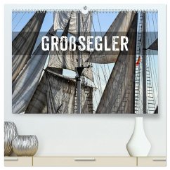GROßSEGLER REGATTA (hochwertiger Premium Wandkalender 2025 DIN A2 quer), Kunstdruck in Hochglanz