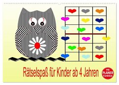 Rätselspaß für Kinder ab 4 Jahren (Wandkalender 2025 DIN A2 quer), CALVENDO Monatskalender - Calvendo;Youlia