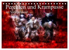 Perchten und Krampusse im Voralpenland (Tischkalender 2025 DIN A5 quer), CALVENDO Monatskalender