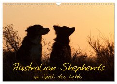 Australian Shepherds im Spiel des Lichts (Wandkalender 2025 DIN A3 quer), CALVENDO Monatskalender - Calvendo;Münzel-Hashish - www.tierphotografie.com, Angela