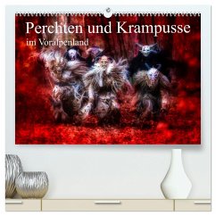 Perchten und Krampusse im Voralpenland (hochwertiger Premium Wandkalender 2025 DIN A2 quer), Kunstdruck in Hochglanz - Calvendo;Fiedler, Manfred