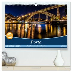 Porto - Die Handelsstadt am Douro (hochwertiger Premium Wandkalender 2025 DIN A2 quer), Kunstdruck in Hochglanz