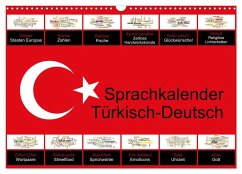 Sprachkalender Türkisch-Deutsch (Wandkalender 2025 DIN A3 quer), CALVENDO Monatskalender