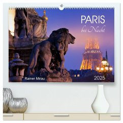 Paris bei Nacht 2025 (hochwertiger Premium Wandkalender 2025 DIN A2 quer), Kunstdruck in Hochglanz