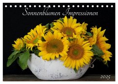 Sonnenblumen Impressionen (Tischkalender 2025 DIN A5 quer), CALVENDO Monatskalender - Calvendo;Schnellewelten