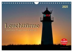 Leuchttürme - maritime Wegweiser weltweit (Wandkalender 2025 DIN A4 quer), CALVENDO Monatskalender