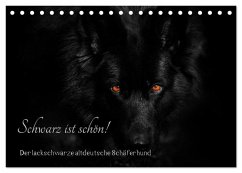 Schwarz ist schön! Der lackschwarze altdeutsche Schäferhund (Tischkalender 2025 DIN A5 quer), CALVENDO Monatskalender