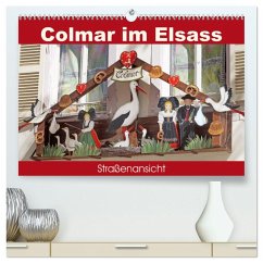 Colmar im Elsass - Straßenansicht (hochwertiger Premium Wandkalender 2025 DIN A2 quer), Kunstdruck in Hochglanz