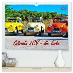 Citroën 2CV - die Ente (hochwertiger Premium Wandkalender 2025 DIN A2 quer), Kunstdruck in Hochglanz