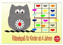 Rätselspaß für Kinder ab 4 Jahren (Wandkalender 2025 DIN A4 quer), CALVENDO Monatskalender - Calvendo;Youlia