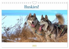 Huskies! (Wandkalender 2025 DIN A4 quer), CALVENDO Monatskalender