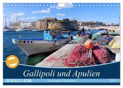 Gallipoli und Apulien - Faszination Süditalien (Wandkalender 2025 DIN A4 quer), CALVENDO Monatskalender - Calvendo;Schikore, Martina