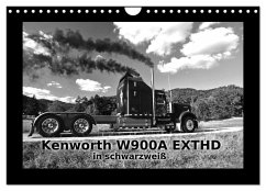 Kenworth W900A EXTHD - in schwarzweiß (Wandkalender 2025 DIN A4 quer), CALVENDO Monatskalender