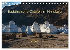 Buddhistische Chörten im Himalaya (Tischkalender 2025 DIN A5 quer), CALVENDO Monatskalender - Calvendo;König, Jens