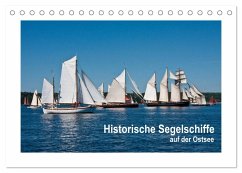 Historische Segelschiffe auf der Ostsee (Tischkalender 2025 DIN A5 quer), CALVENDO Monatskalender