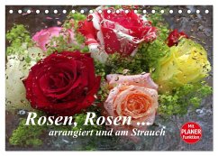 Rosen, Rosen ... arrangiert und am Strauch (Tischkalender 2025 DIN A5 quer), CALVENDO Monatskalender - Calvendo;Kruse, Gisela