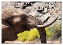 Jumbo Auf den Spuren der Elefanten in Namibia (Tischkalender 2025 DIN A5 quer), CALVENDO Monatskalender - Calvendo;Imhof, Walter
