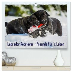 Labrador Retriever - Freunde für´s Leben (hochwertiger Premium Wandkalender 2025 DIN A2 quer), Kunstdruck in Hochglanz - Calvendo;Starick, Sigrid