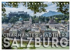 Charmantes Stadtherz SALZBURG (Tischkalender 2025 DIN A5 quer), CALVENDO Monatskalender