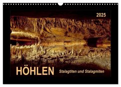 Höhlen, Stalaktiten und Stalagmiten (Wandkalender 2025 DIN A3 quer), CALVENDO Monatskalender
