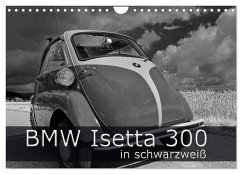 BMW Isetta 300 in schwarzweiß (Wandkalender 2025 DIN A4 quer), CALVENDO Monatskalender - Calvendo;Laue, Ingo