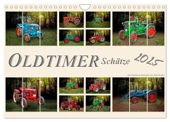 Oldtimer Schätze. Ein Traktoren-Kalender (Wandkalender 2025 DIN A4 quer), CALVENDO Monatskalender